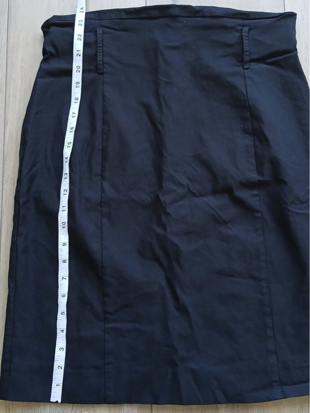 Le Château Black Pencil Skirt 15/16 Office Core Minimalist Workwear Canada Made - Picture 3 of 7